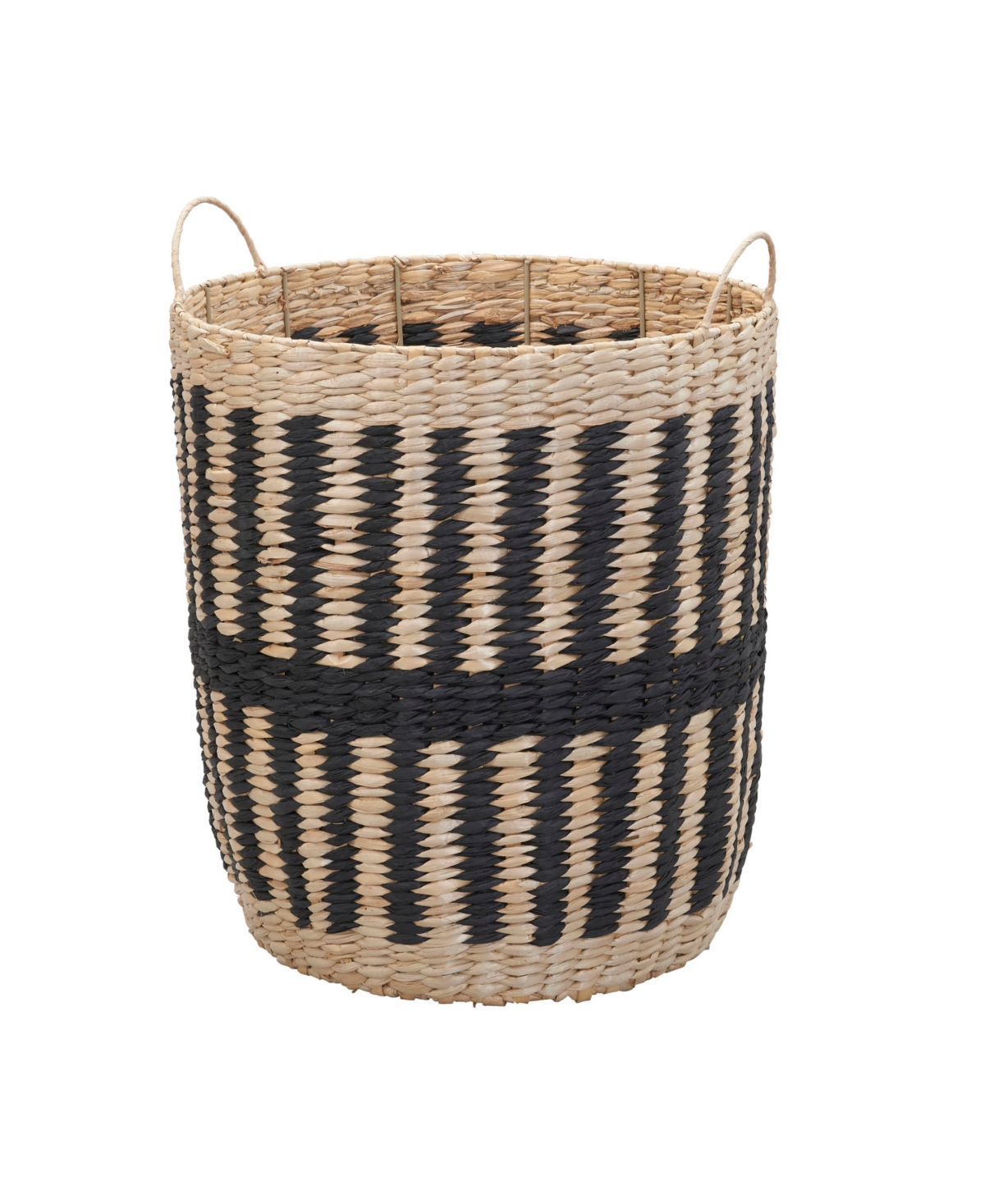 Household Essentials Pillar Basket Black In Natural