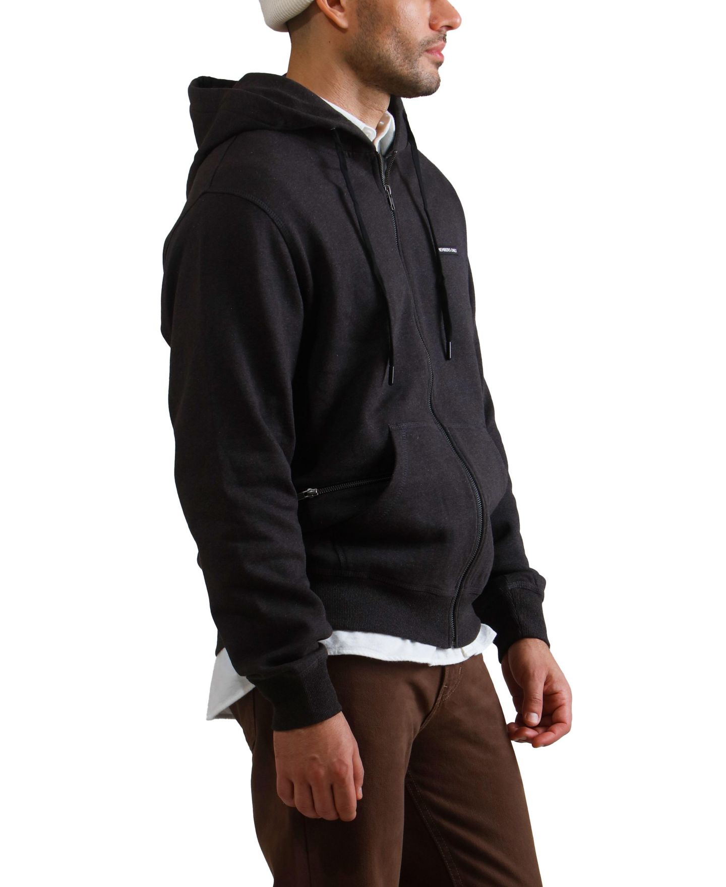 Мужское худи Members Only Brooklyn Zip-Up, цвет: Угольный — фото 2