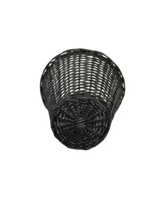 Wicker Waste Basket, Willow Weave Painted Includes Plastic Liner