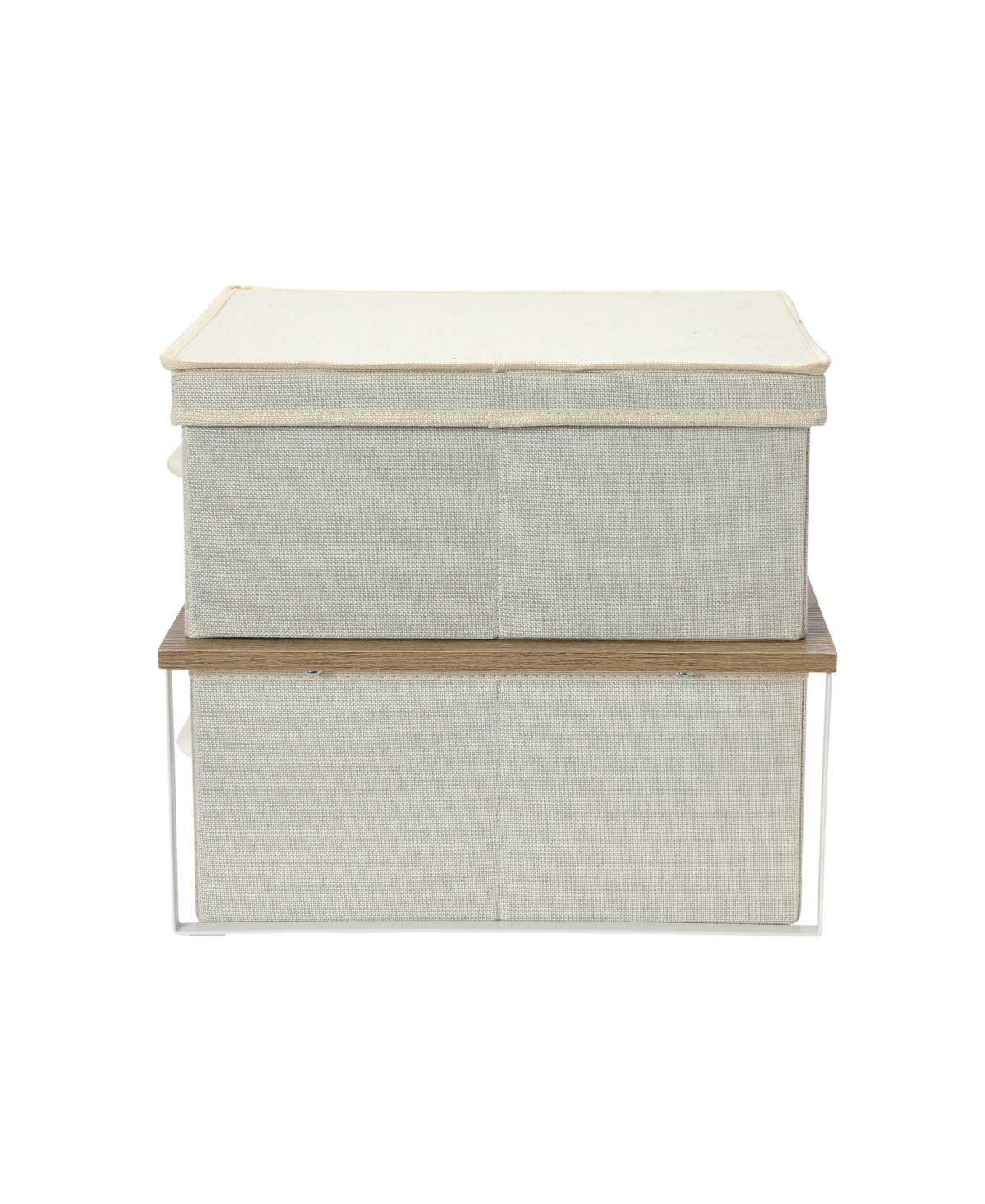 Shop Household Essentials Stacked Boxes With Laminate Top In Coastal Oak