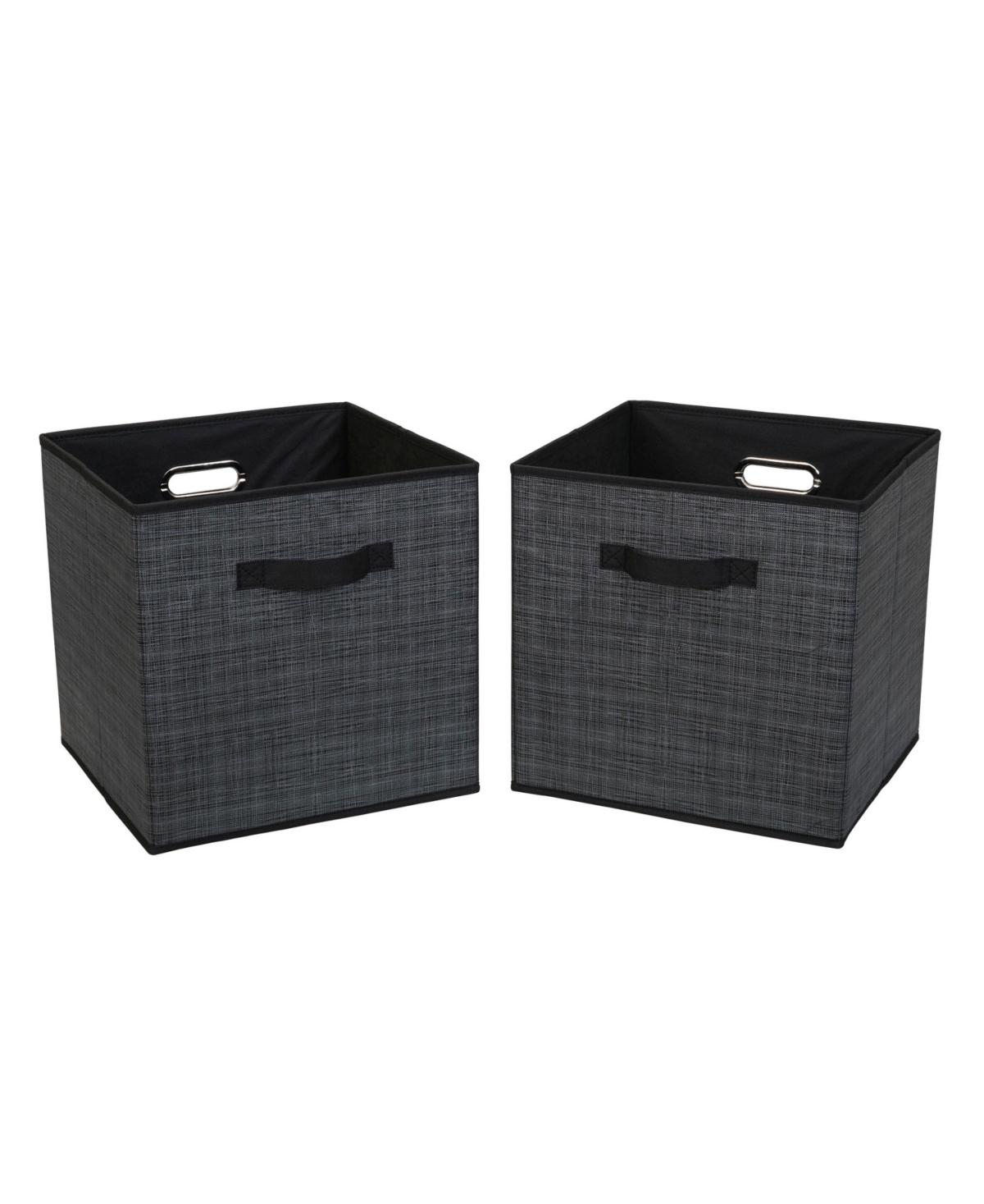 Shop Household Essentials Open Bin, Set Of 2, Black Mix In Multi Color