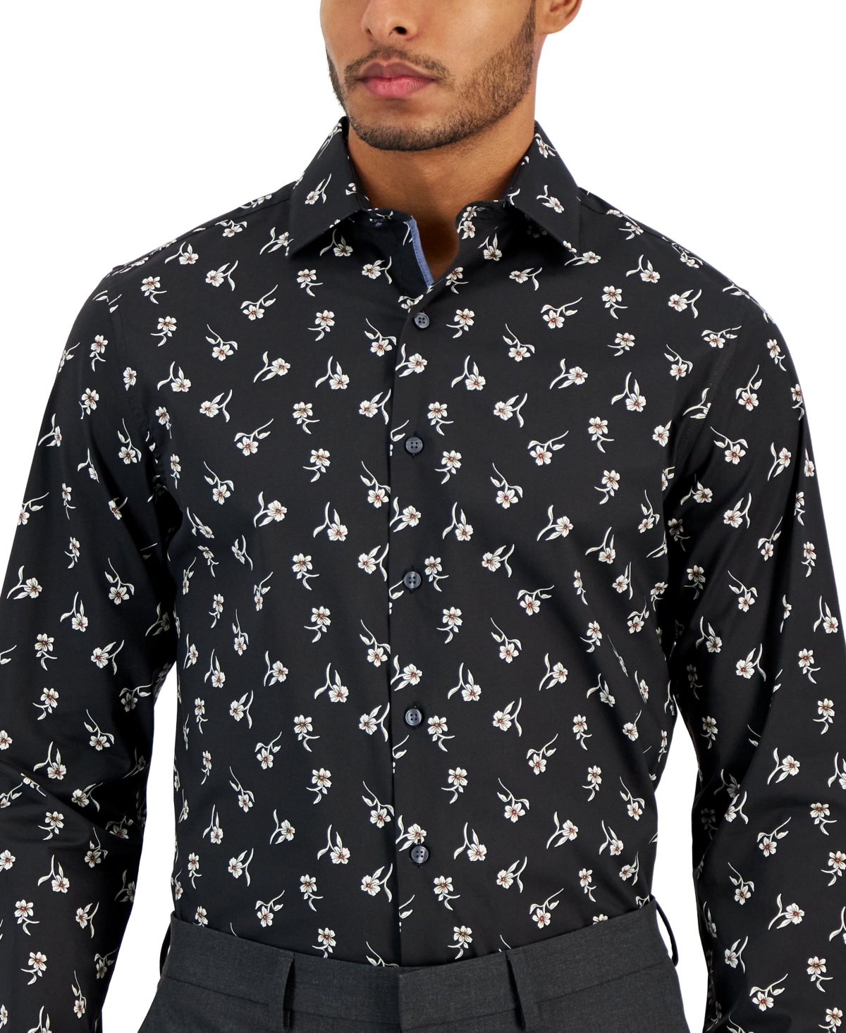 Bar Iii Men's Slim-Fit Liria Floral Dress Shirt, Created for Macy's