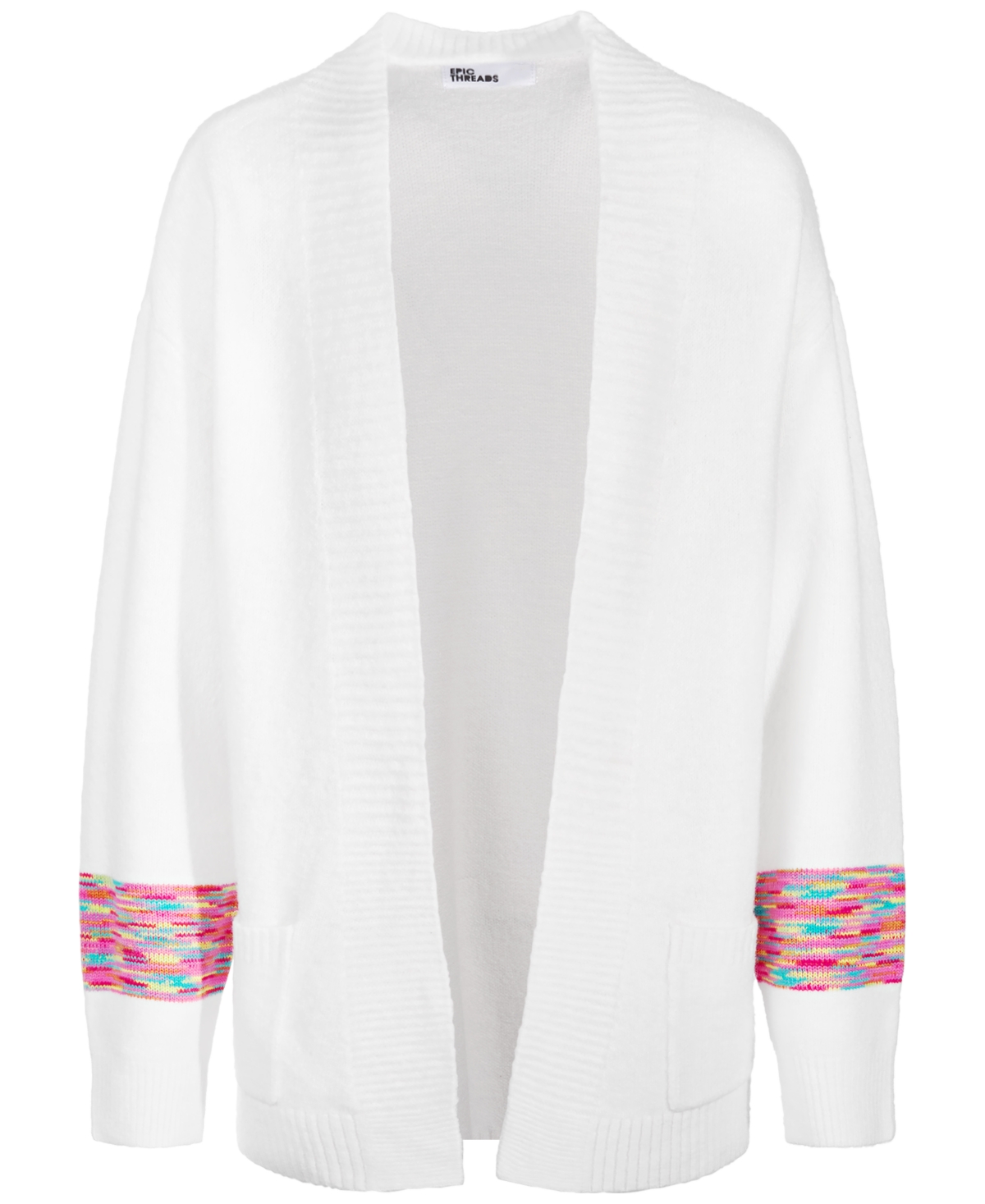 Epic Threads Toddler & Little Girls Long Cardigan, Created For Macy's In Angel White