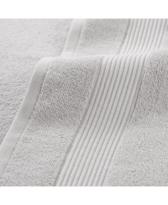 Host & Home Bath Towels, 4-Pack, 27x54, 600 GSM, Ringspun Cotton, Solid Colors, Double-Stitched, Striped Dobby Border