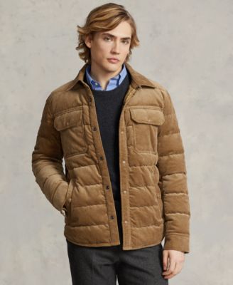 Lauren ralph lauren short quilted discount & corduroy fleece trimmed jacket