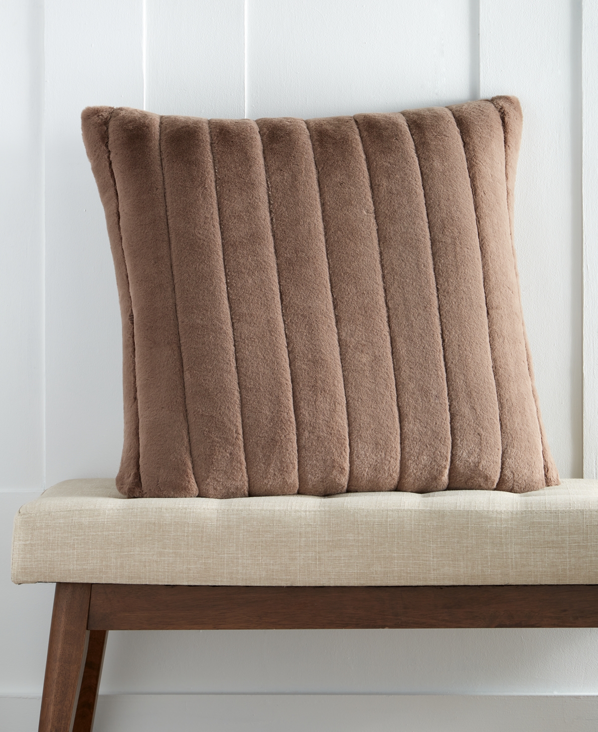 Hotel Collection Channeled Faux Fur Blankets Shams Created For Macys Smart Closet