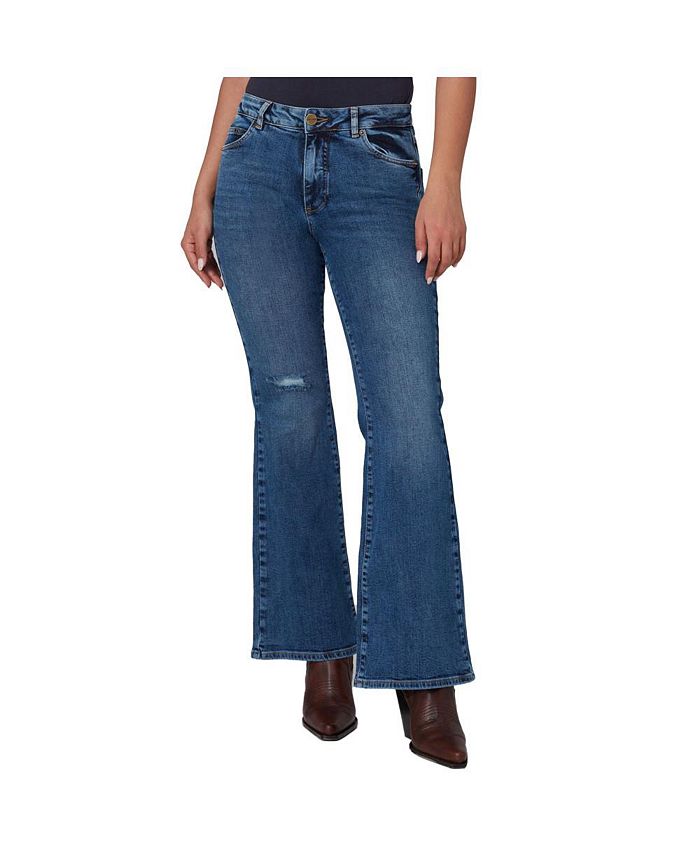 Lola Jeans Women's BRADLYDIS Mid Rise Flare Jeans Macy's