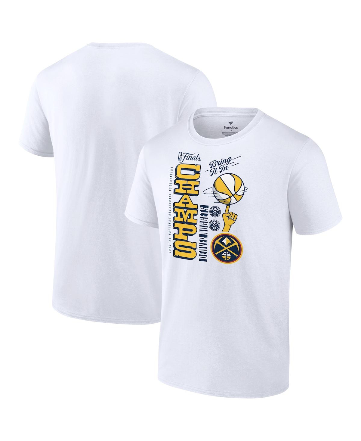 Fanatics Men's  White Denver Nuggets 2023 Nba Finals Champions Hometown Originals Review T-shirt