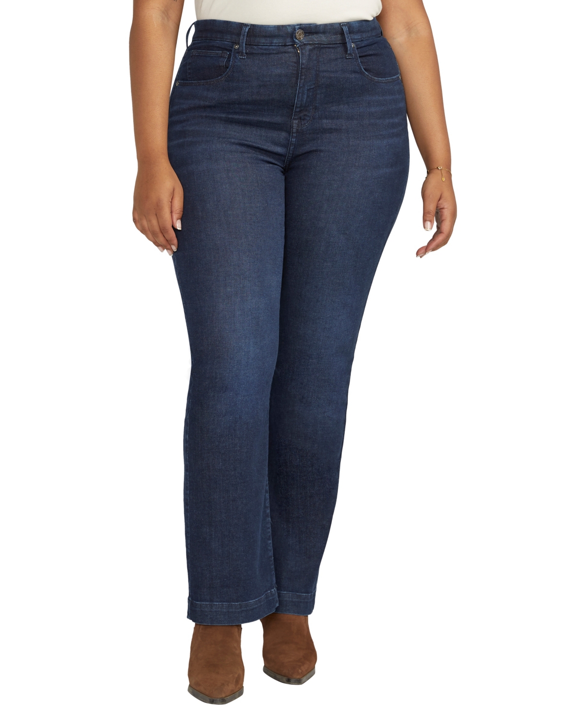 Jag Plus Size Phoebe High Rise Bootcut Jeans In Stardust