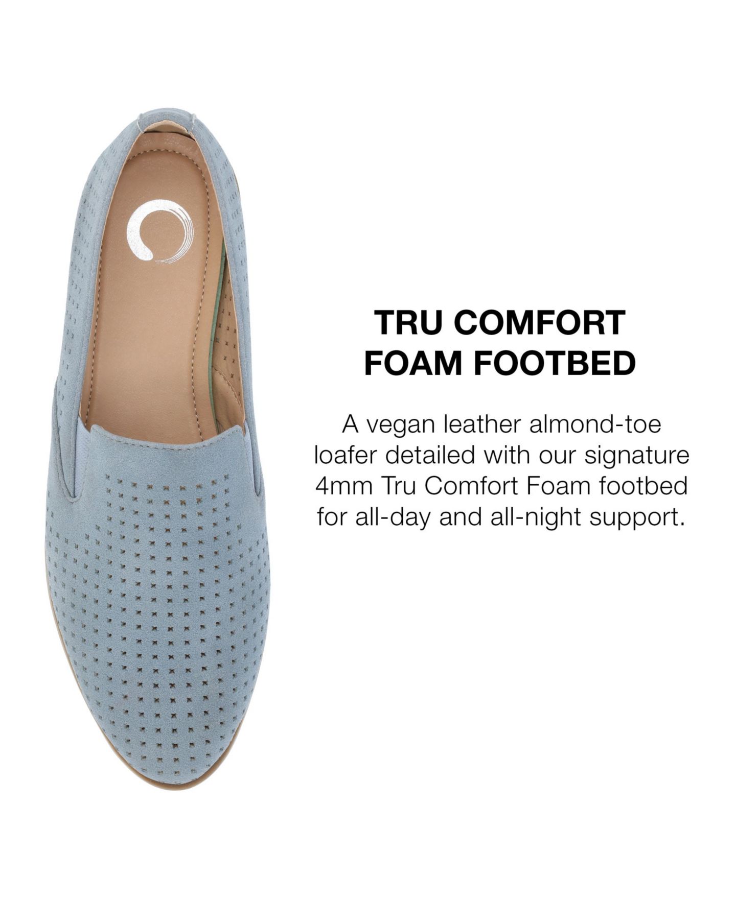 Женские туфли Journee Collection Lucie Perforated Slip On, цвет: Синий — фото 8
