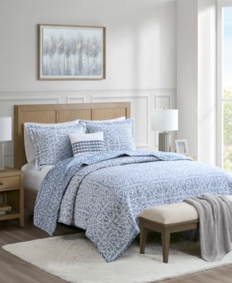 Harmony Oversized Reversible Matelasse 4 Piece Coverlet Set, Full/Queen