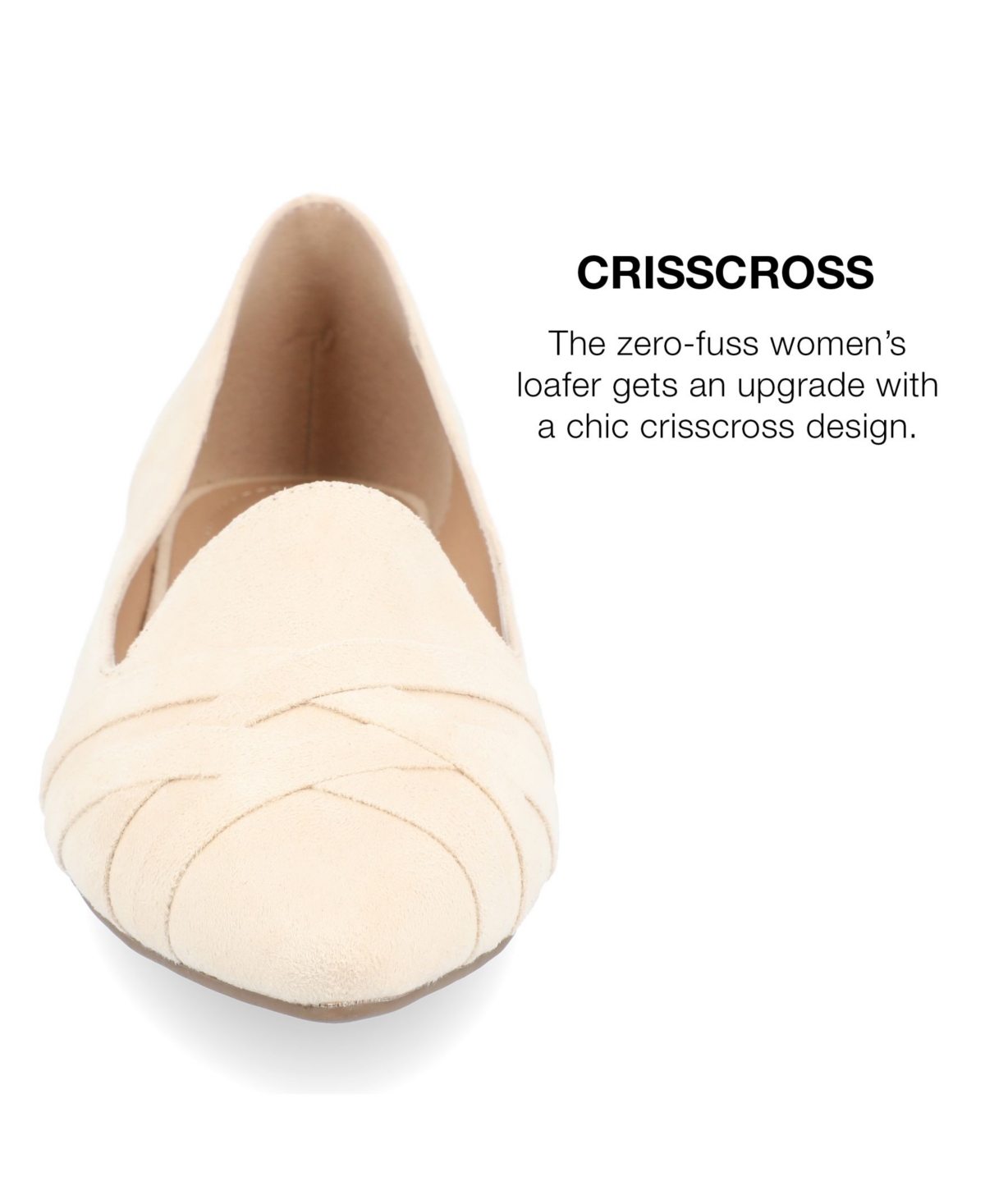 Journee Collection Women's Mindee Pointed Toe Flats In Beige