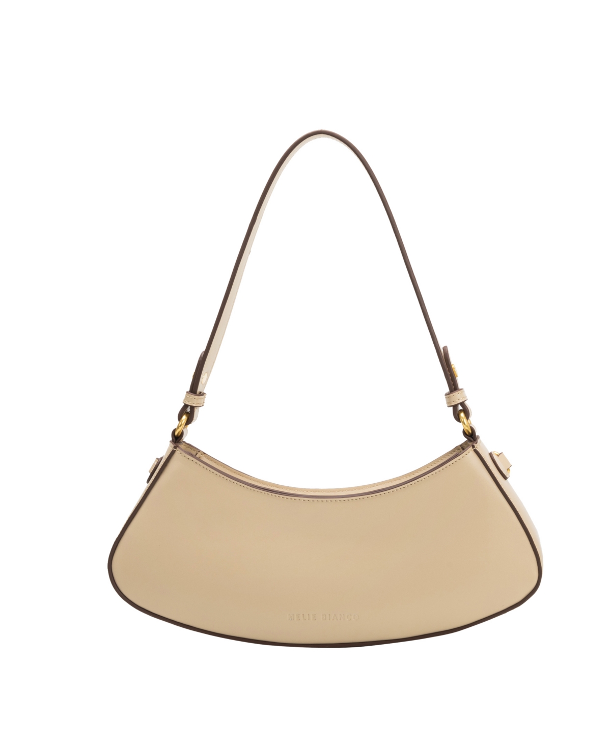 Shop Melie Bianco Gillian Small Faux Leather Shoulder Bag In Cream