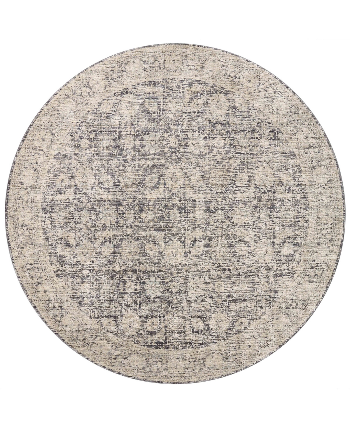 Amber Lewis X Loloi Alie Ale-05 7'10" X 7'10" Round Area Rug In Charcoal