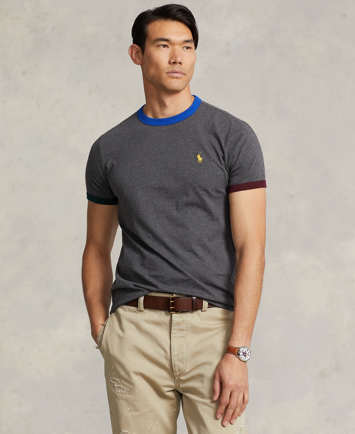 Polo Ralph Lauren Men's Cotton Classic-fit Jersey T-shirt In Barclay Heather Multi
