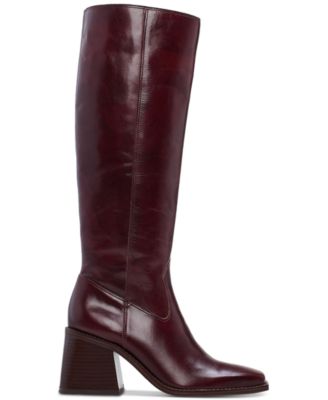 Womens's Sangeti Block-Heel Wide-Calf Knee-High Boots