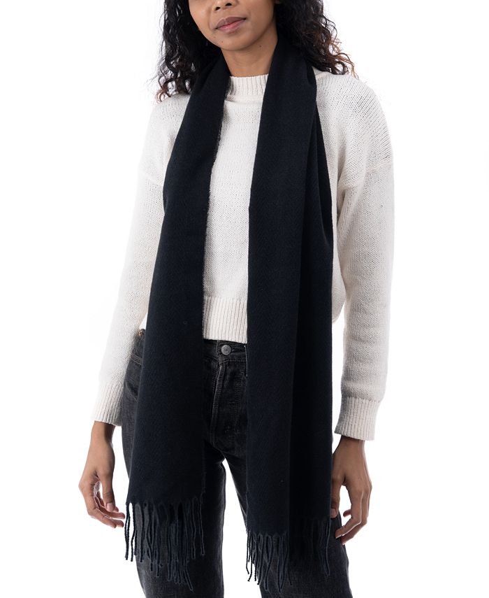 Style & Co Women's Solid Fringe-Trim Scarf, Created for Macy's - Macy's