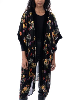I.N.C. International Concepts - Women's' Butterfly Garden Velvet-Trim Topper
