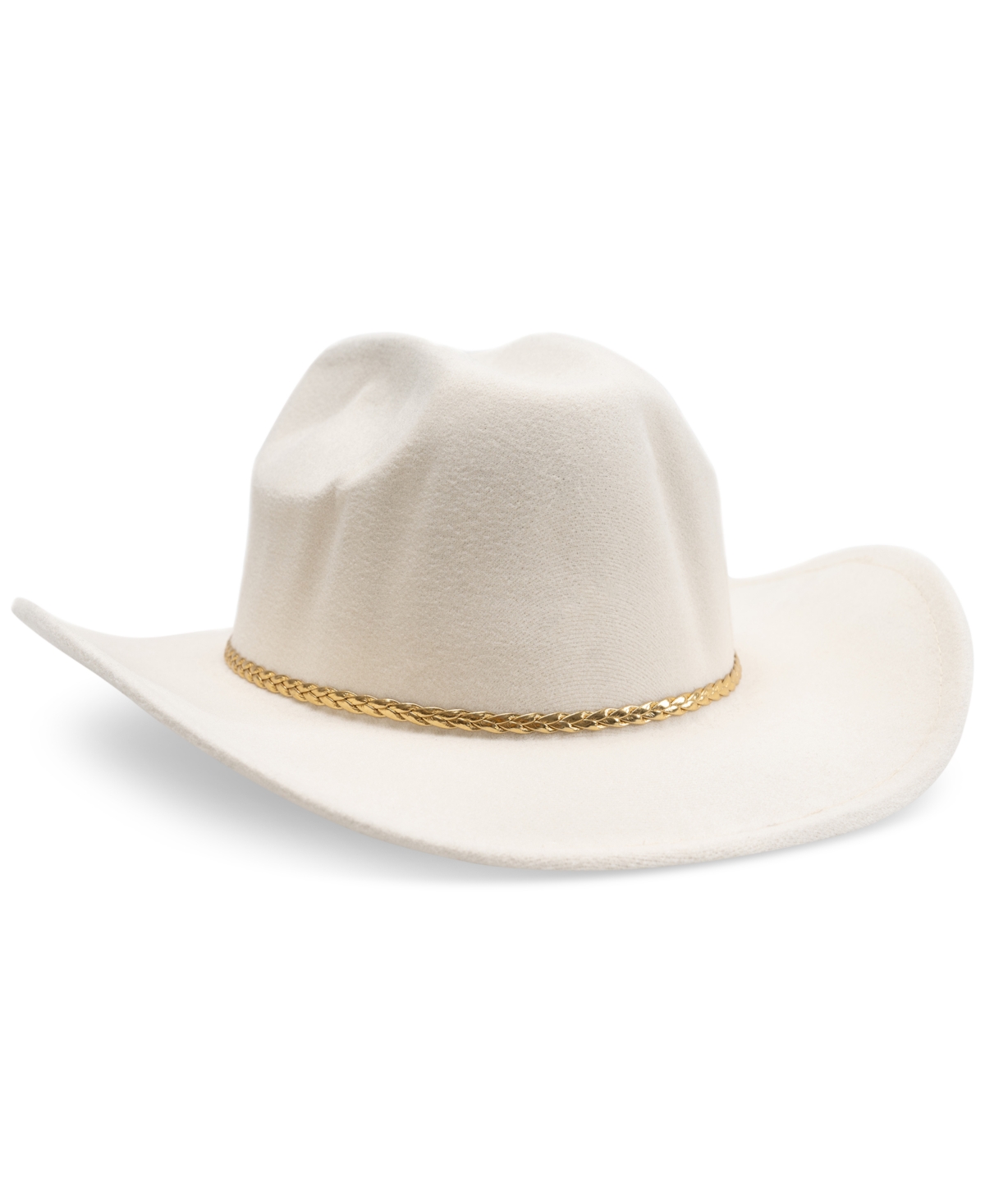 Vince Camuto Women's Metallic-trim Cowboy Hat In Ivory