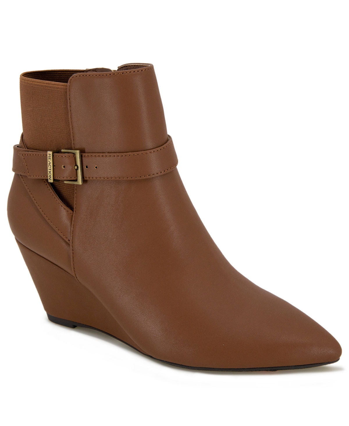 Kenneth Cole Reaction Women's Emmie Wedge Dress Booties In Bombay Brown