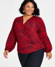 Macys plus size tops on sale 2025