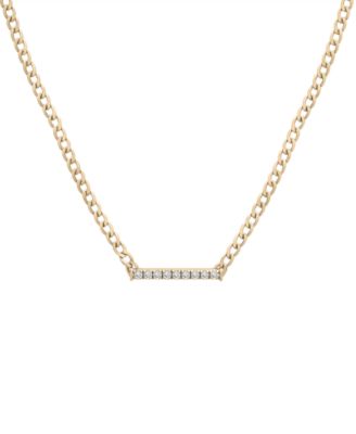 Audrey by Aurate - Diamond Bar 18" Pendant Necklace (1/6 ct. t.w.) in Gold Vermeil