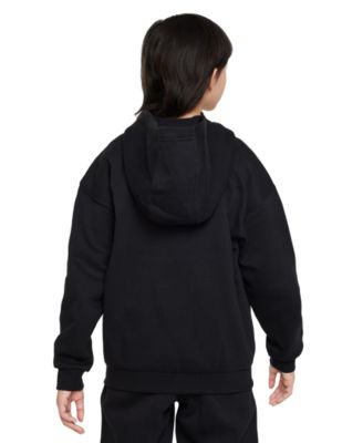Sportswear Girls' Club Fleece Oversized Full-Zip Hoodie