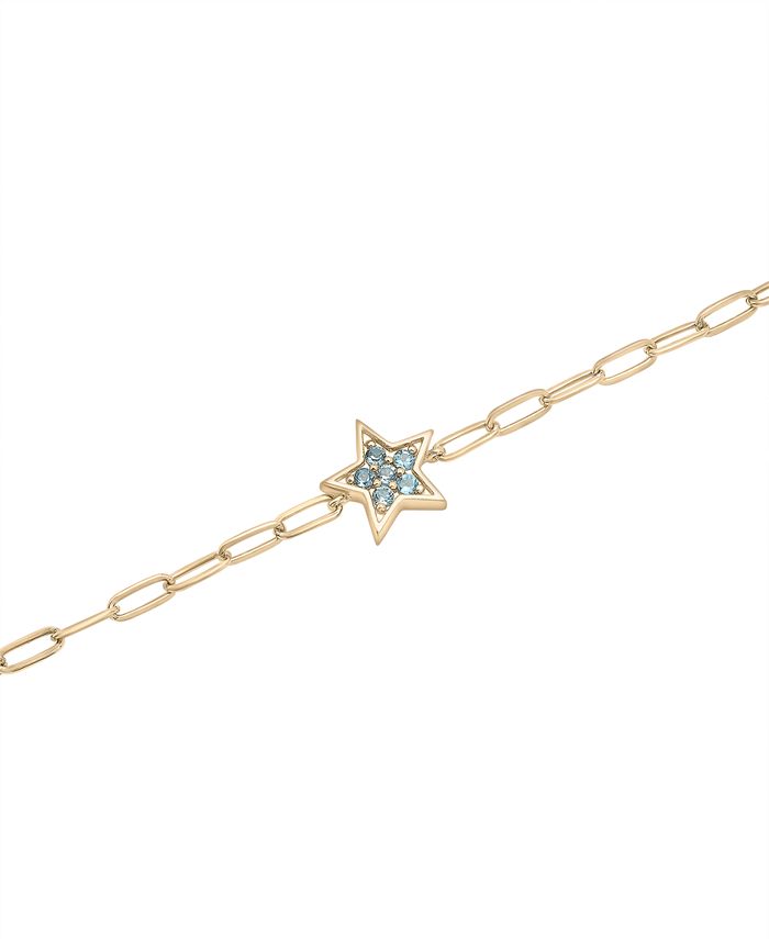 Blue topaz shop ankle bracelet