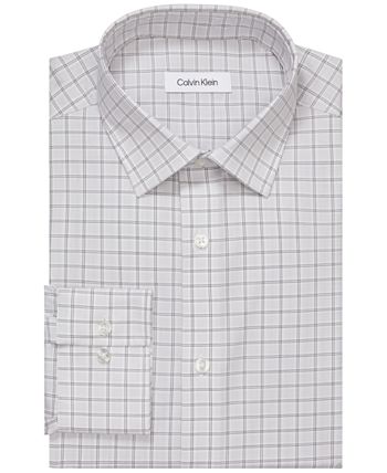 Calvin Klein Men's Refined Slim Fit Stretch Dress Shirt - Macy's