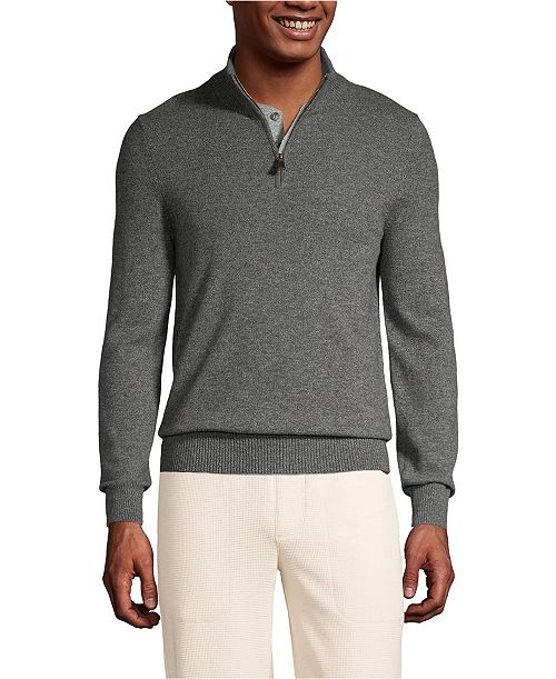 alfani Lands' End Men's Fine Gauge Quarter Zip Men's Fashion & Accessories