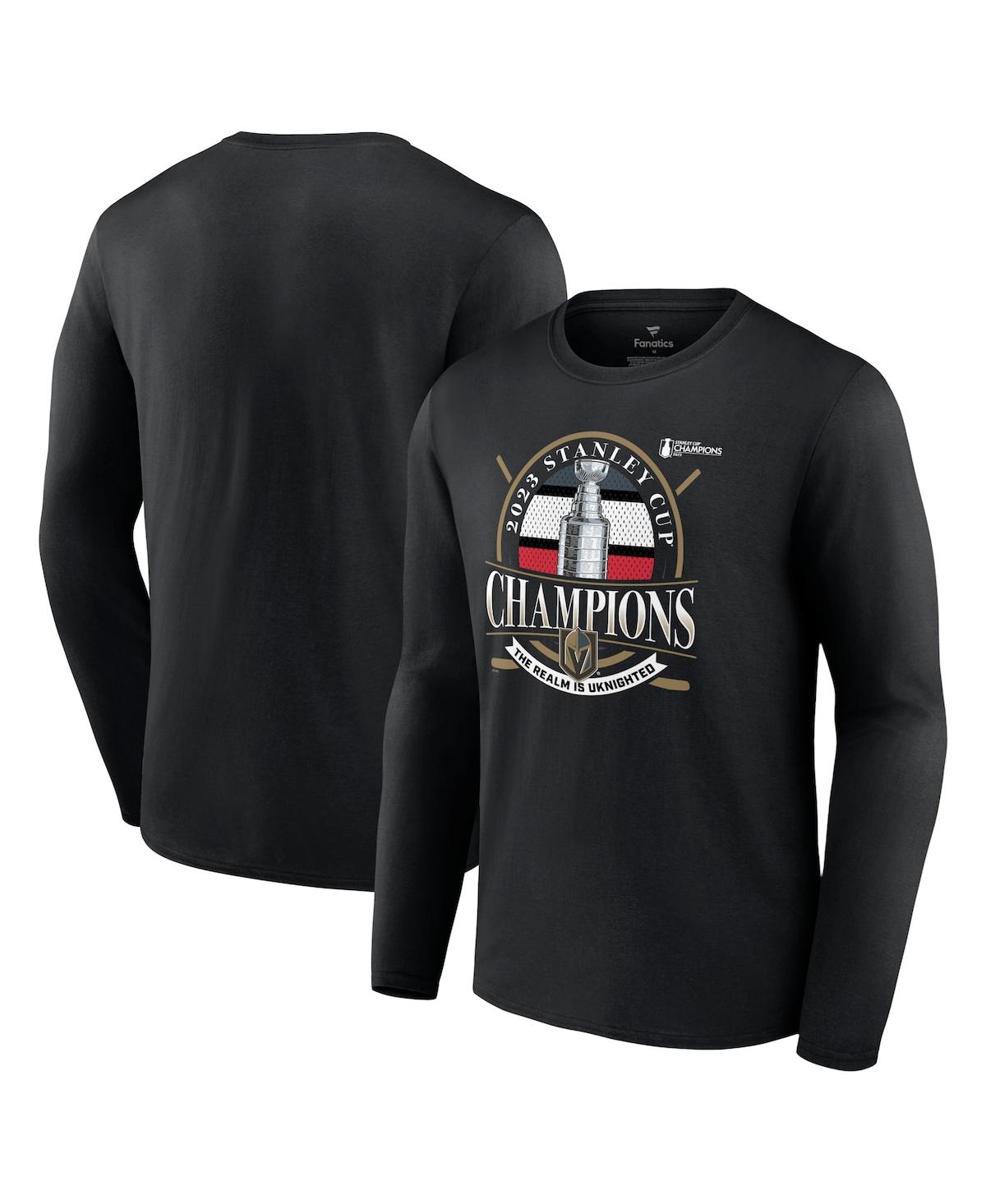 Men's FanaticsVegas Golden Knights 2023 Stanley Cup Champions Rally Cry Long Sleeve T-shirt - Black