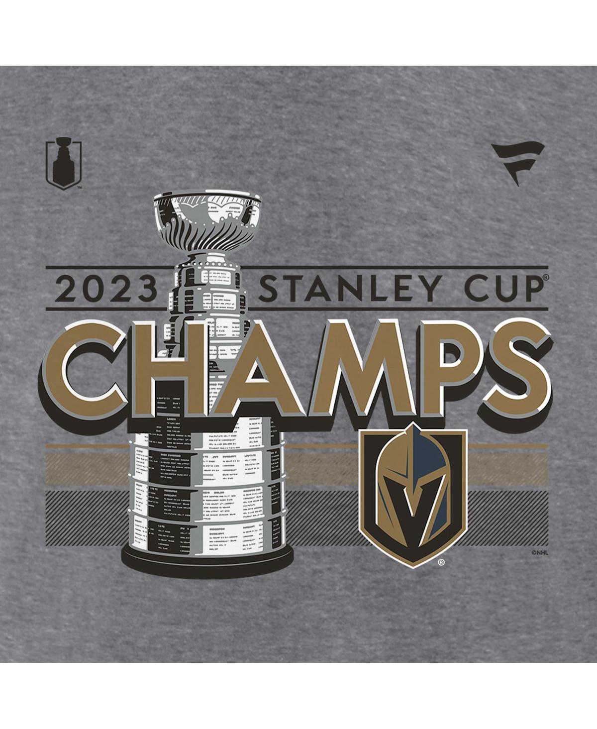 Men's FanaticsVegas Golden Knights 2023 Stanley Cup Champions Locker Room Performance T-shirt - Heather Gray