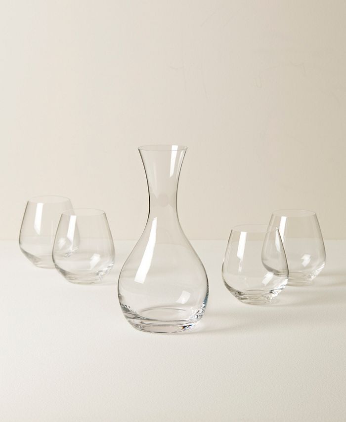 Lenox - - Lenox Tuscany Classics Personalized Whiskey Decanter Set, Custom Engraved Crystal Decanter And Glasses With Wreath Engraving