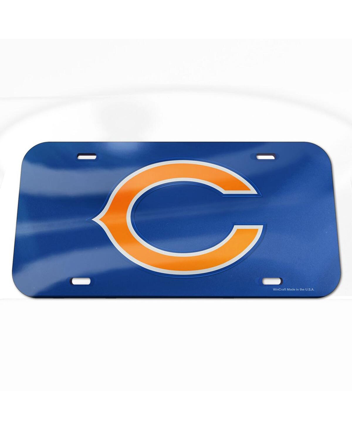 Wincraft Chicago Bears Logo Crystal Mirror License Plate In Blue