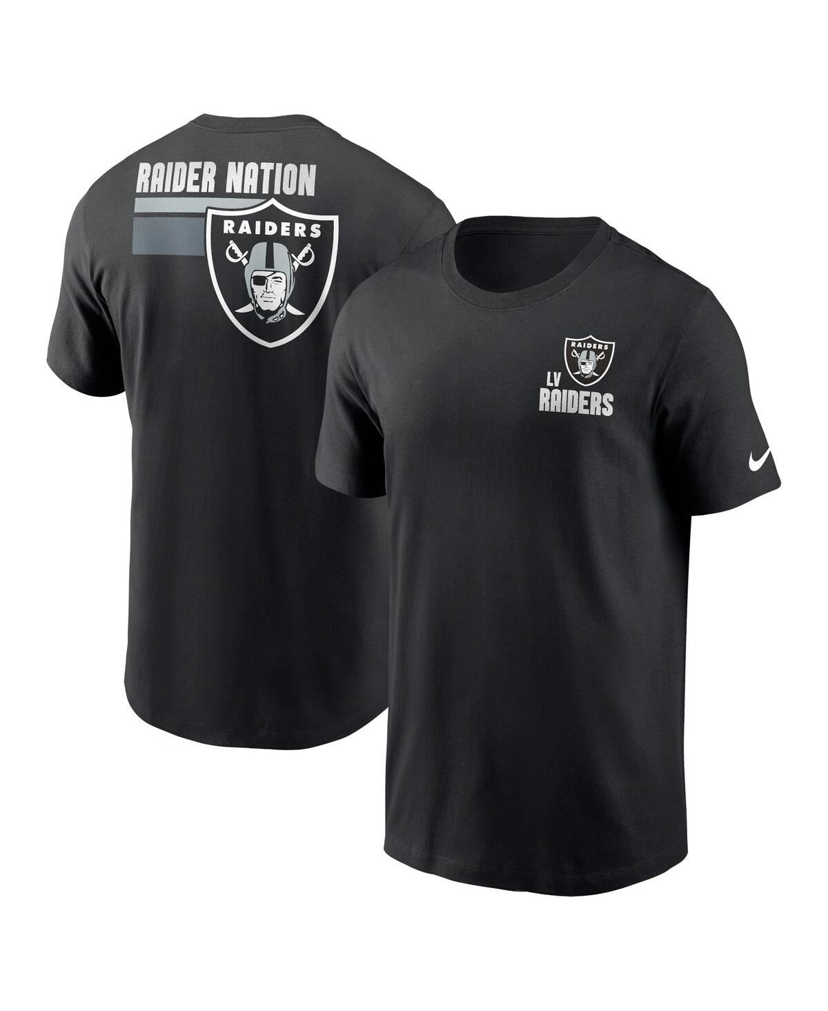 Shop Nike Men's  Black Las Vegas Raiders Blitz Essential T-shirt