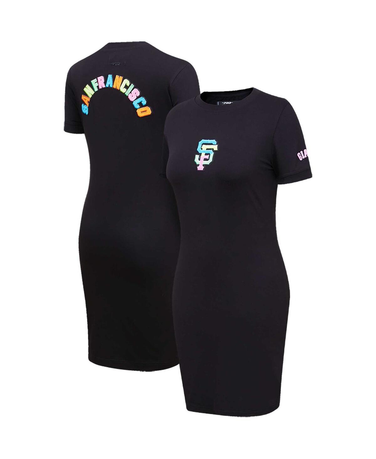 Pro Standard Women's  Black San Francisco Giants Washed Neon Bodycon Dress