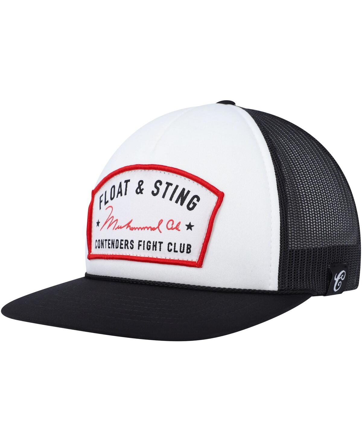 Contenders Clothing Men's And Women's  White, Black Muhammad Ali Float And Sting Trucker Snapback Hat In White,black