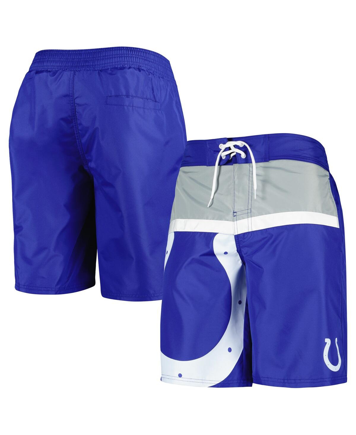 Shop G-iii Sports By Carl Banks Men's  Royal Indianapolis Colts Sea Wind Swim Trunks