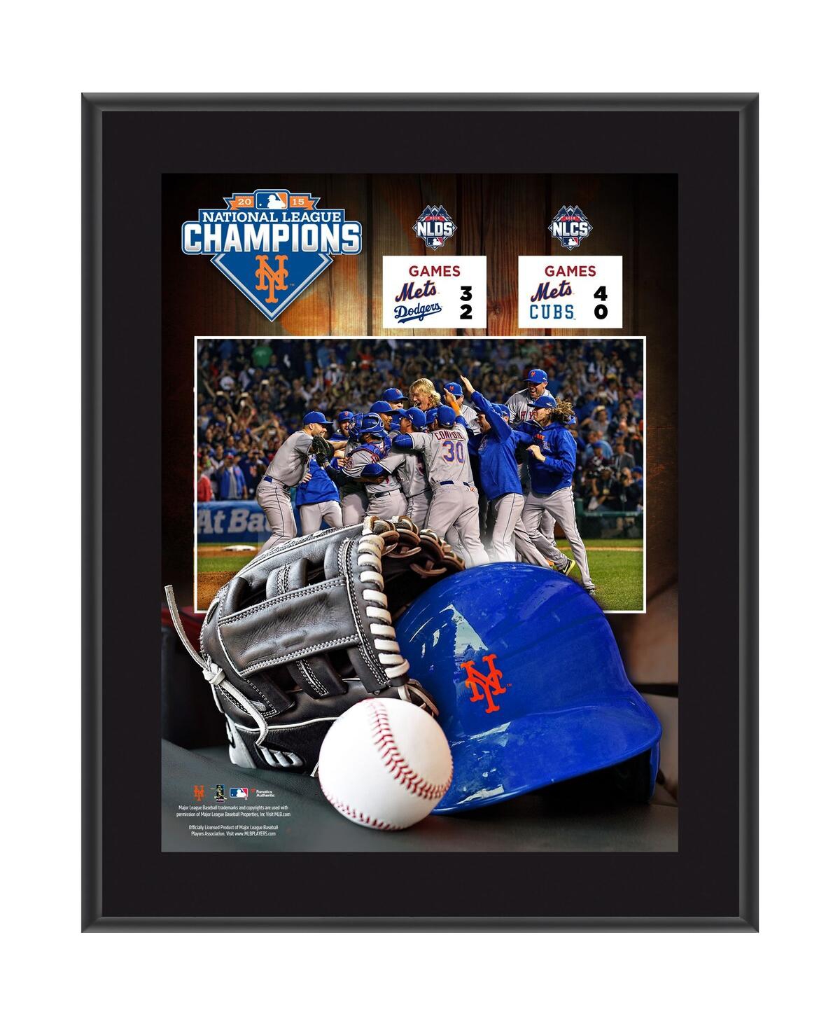 Fanatics Authentic New York Mets 2015 Mlb National League Champions 10.5" X 13" Sublimated Plaque In Multi