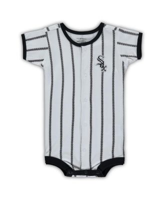 Infant Boys and Girls White Chicago White Sox Pinstripe Power Hitter Coverall