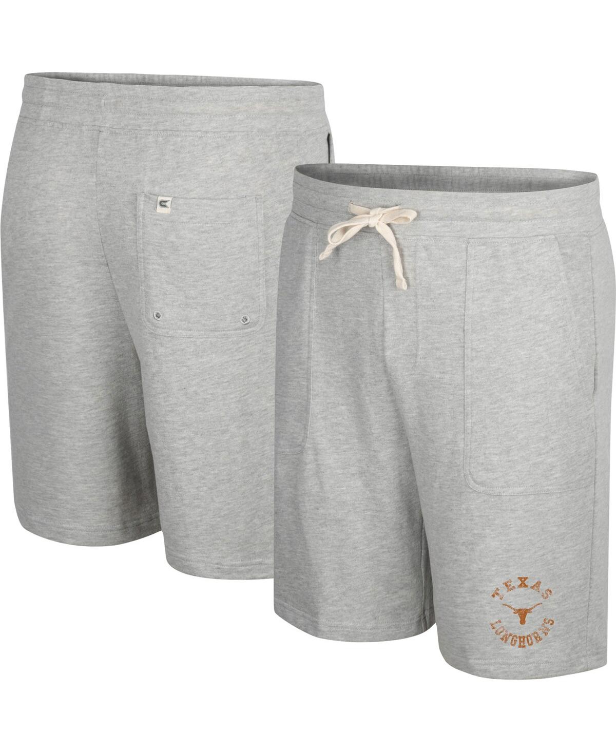 Colosseum Men's  Heather Gray Texas Longhorns Love To Hear This Terry Shorts