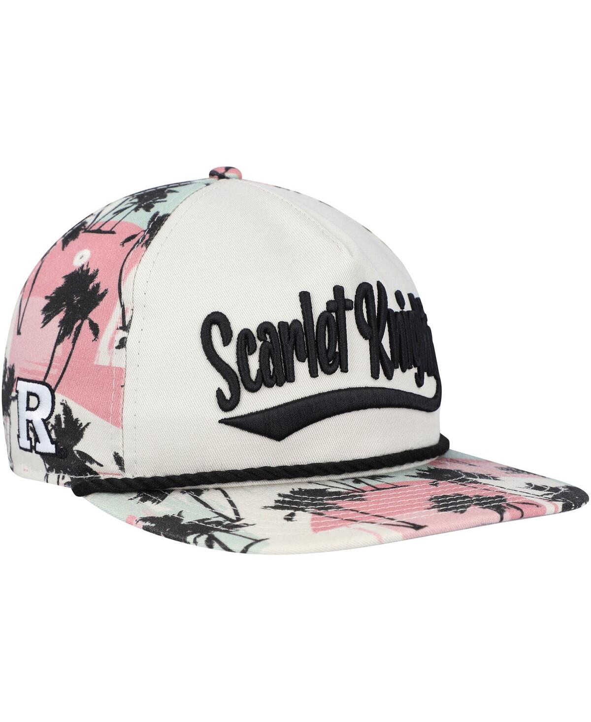 Men's New EraRutgers Scarlet Knights High Tide Golfer Snapback Hat - Cream