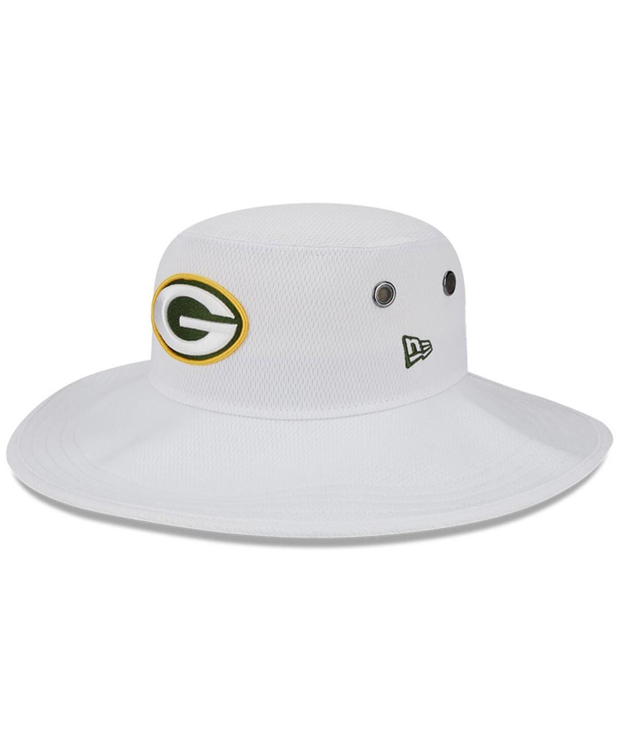 Shop New Era Men's  White Green Bay Packers 2023 Nfl Training Camp Panama Bucket Hat