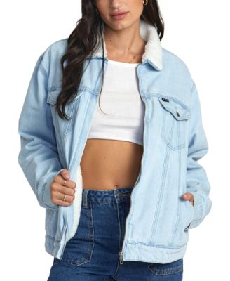 RVCA - Juniors' Bonfire Cotton Zip-Front Long-Sleeve Jacket