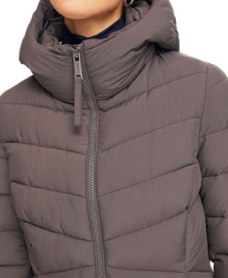 Women's Hooded Stretch Puffer Coat