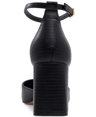 Women's Jan Pointed-Toe Ankle-Strap Block-Heel Pumps