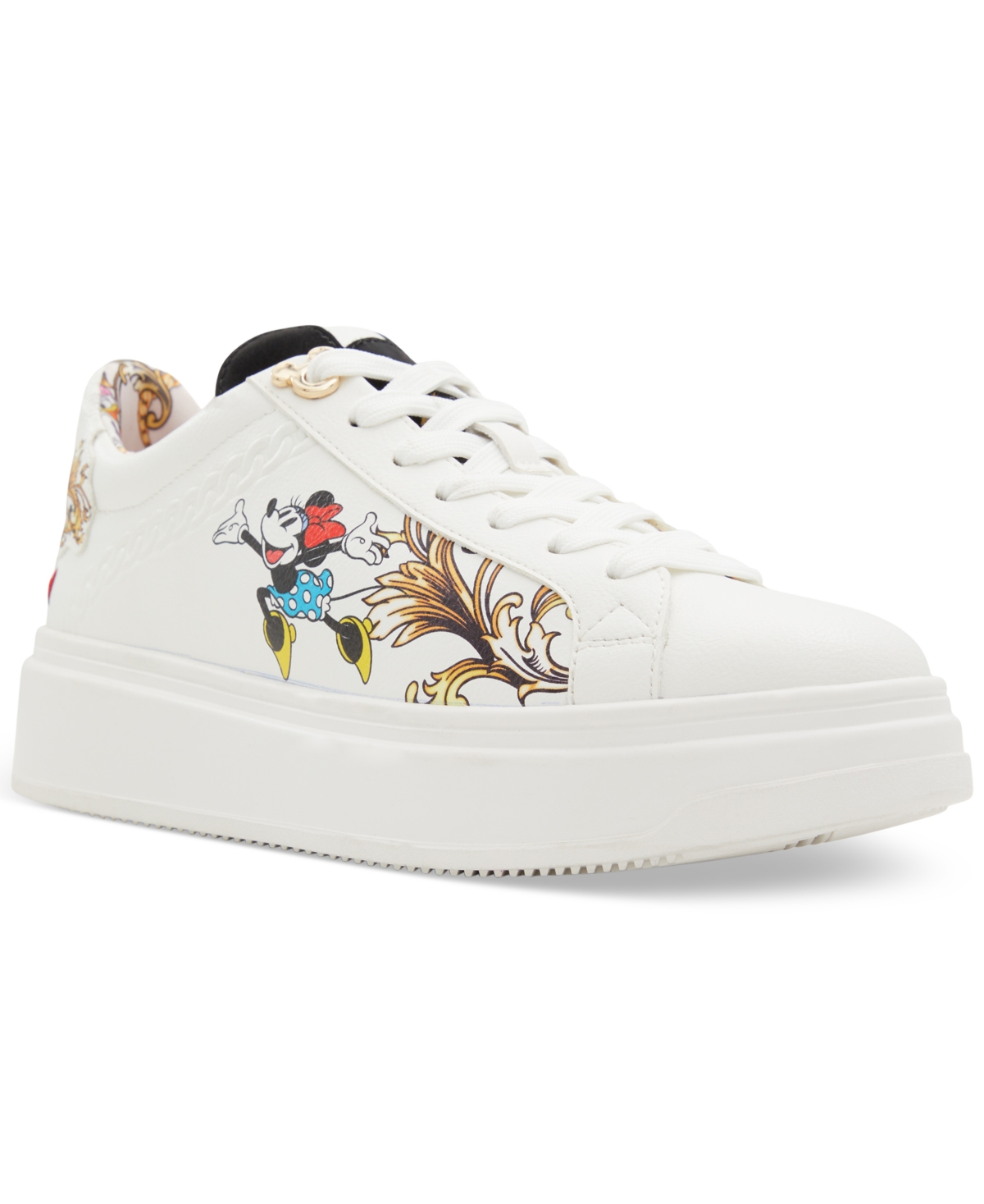 x Disney Women's D100 Graphic Lace-Up Low-Top Sneakers - White Mickey