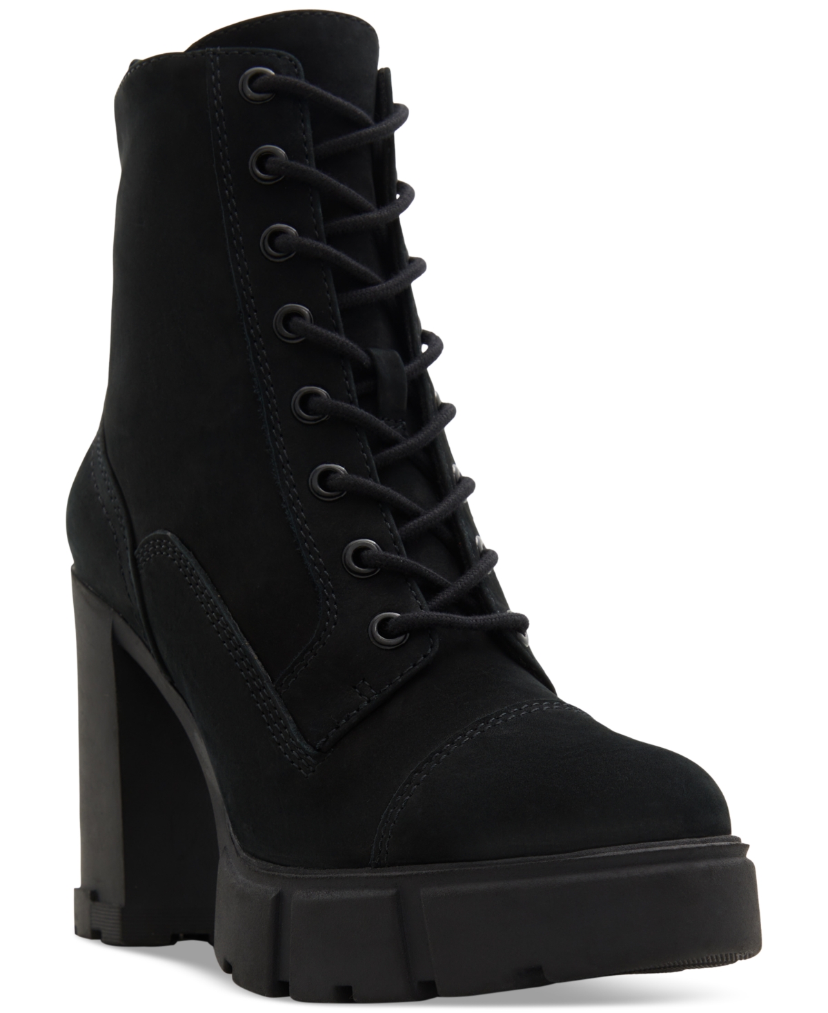 Women's Rebel 2.0 Lace-Up Platform Booties - Black Leather