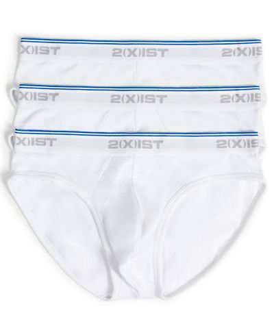 2(x)ist Men's Cotton Stretch No-Show Briefs 3-Pack