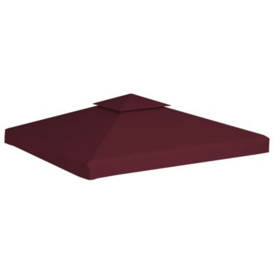 Gazebo Top Cover Burgundy Polyester with PVC coating 10 x 10 feet